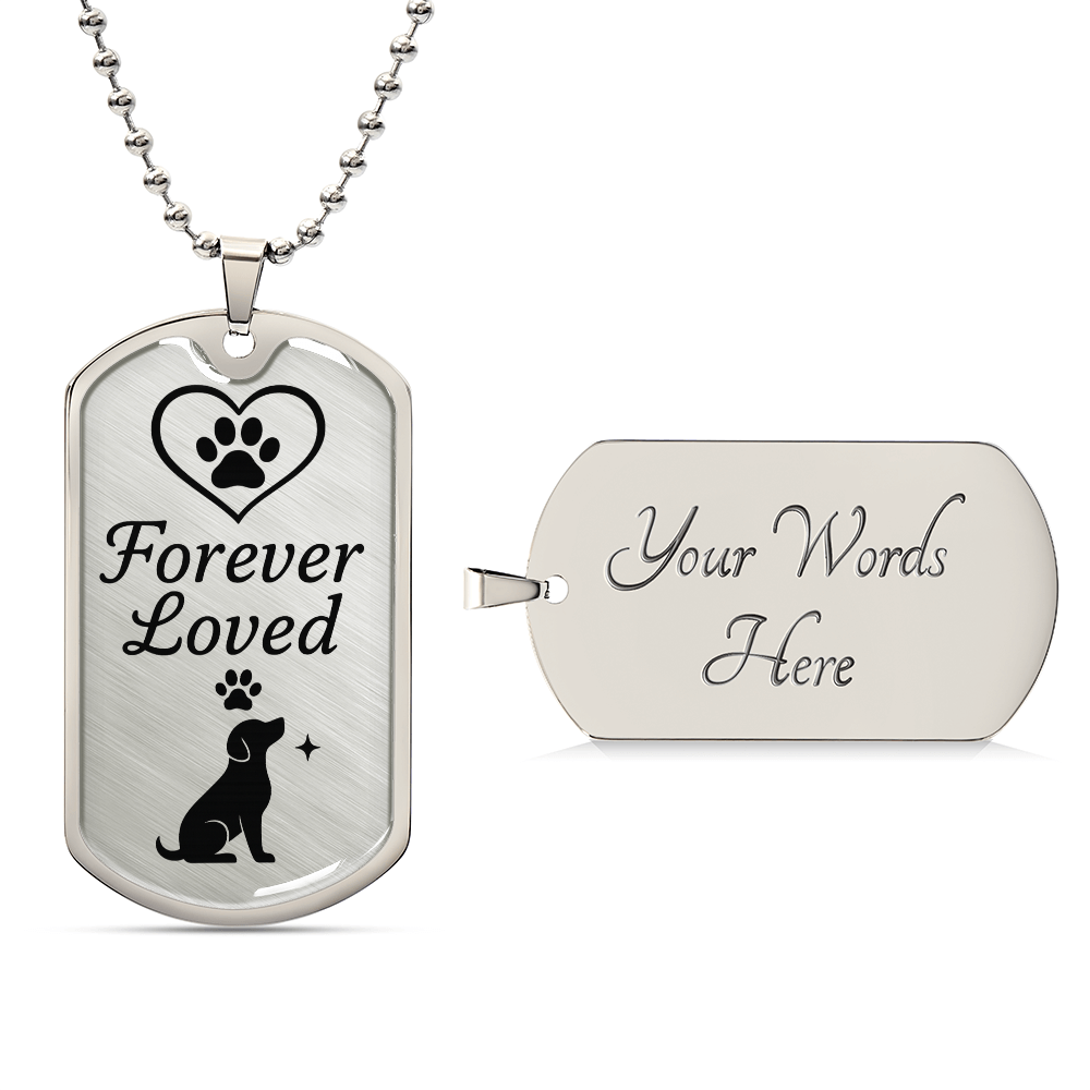 Forever Loved Dog Tag Keepsake