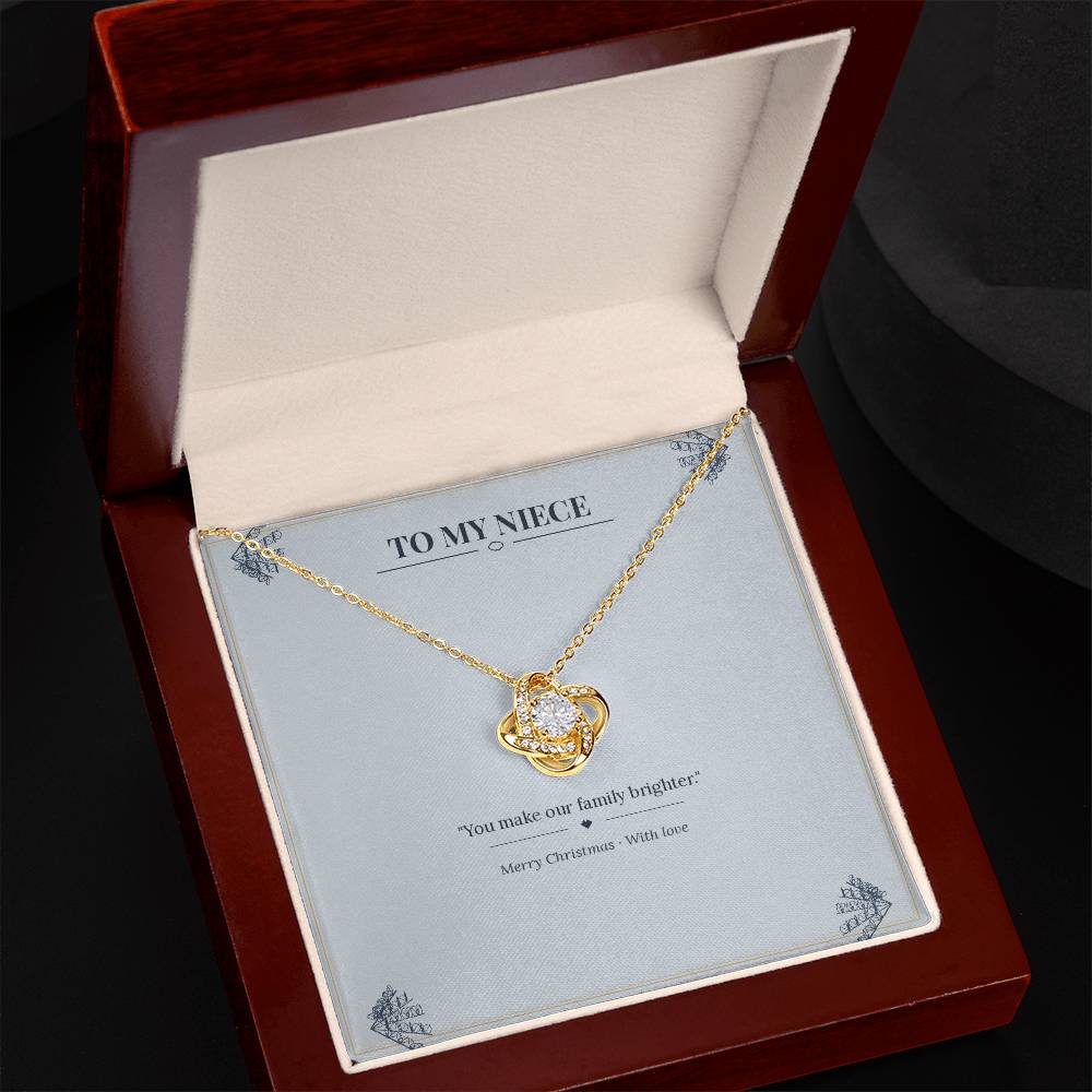 To My Niece Love Knot Necklace with Oezzo message card – photo 6
