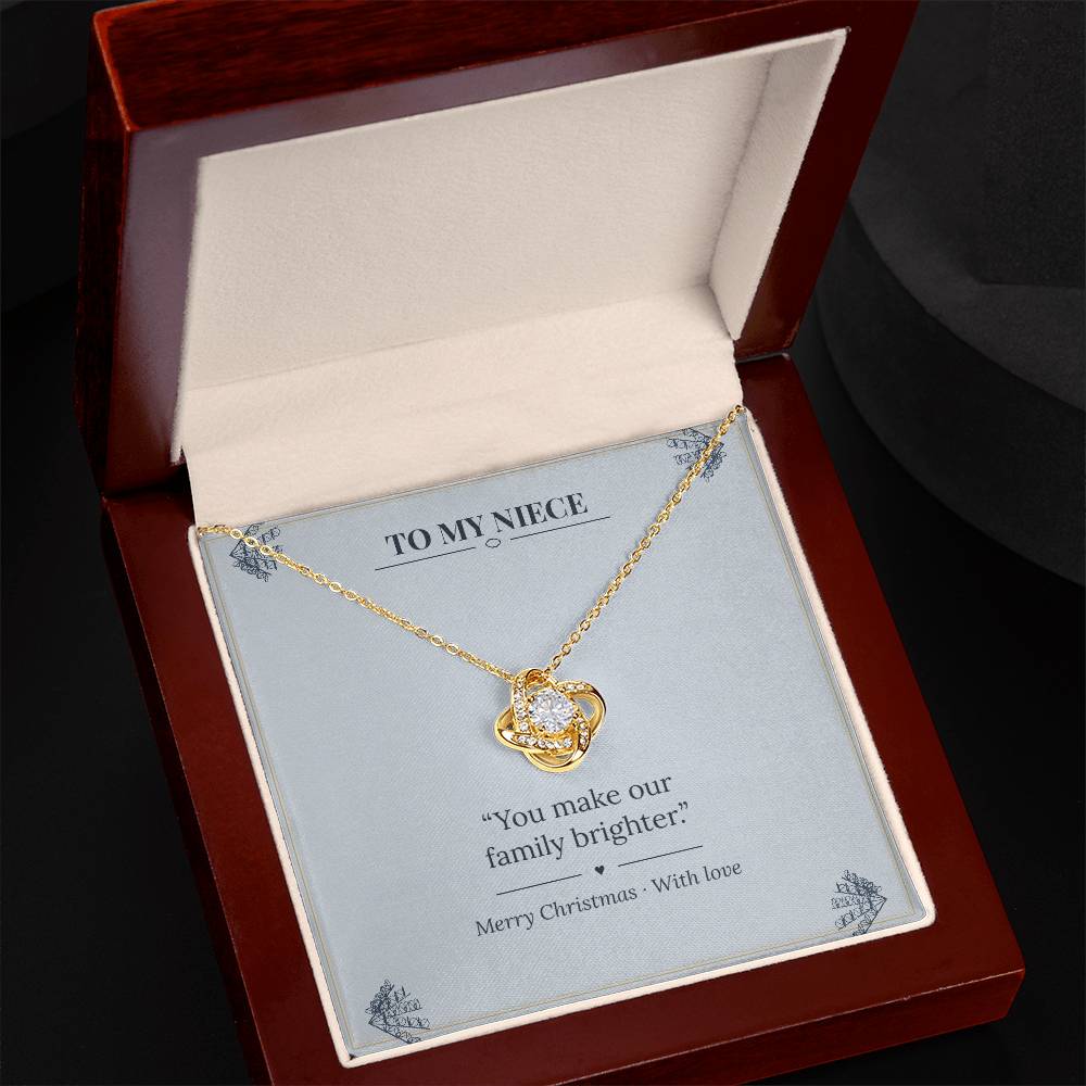 To My Niece Love Knot Necklace v2
