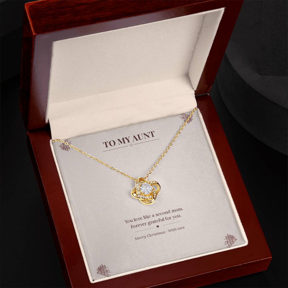 To My Aunt Love Knot Necklace with Oezzo message card – photo 6