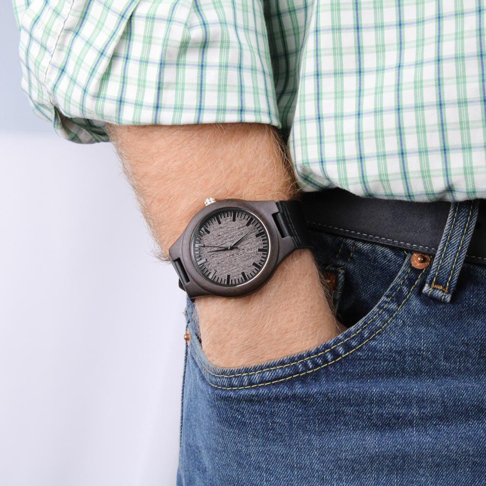 Wooden Watch with Leather Band