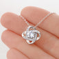To My Soulmate Earring and Necklace Love Knot