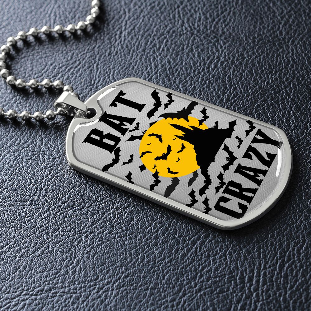Bat Crazy Halloween Dog Tag