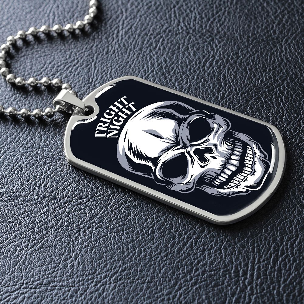Fright Night Halloween Necklace Dog Tag