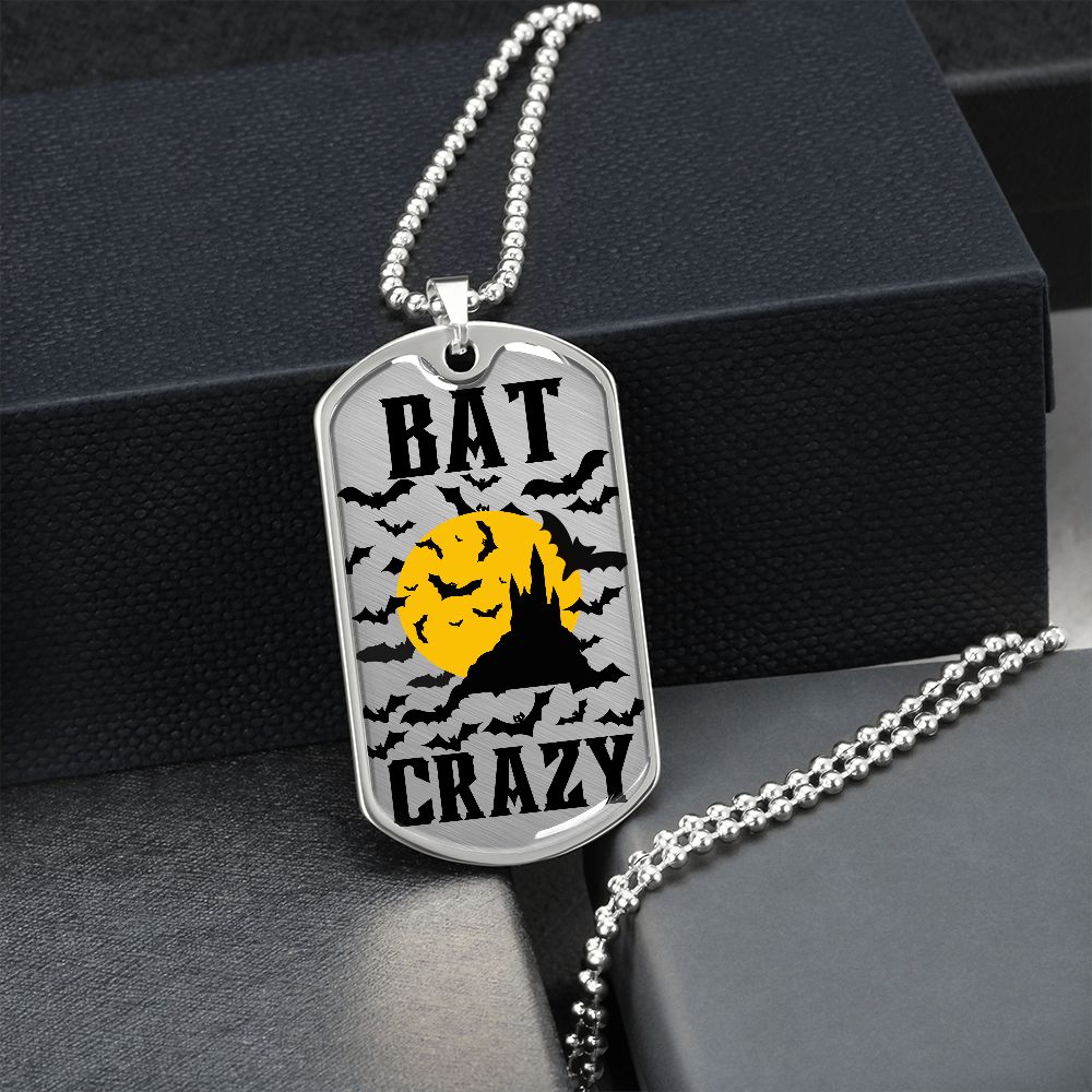 Bat Crazy Halloween Dog Tag