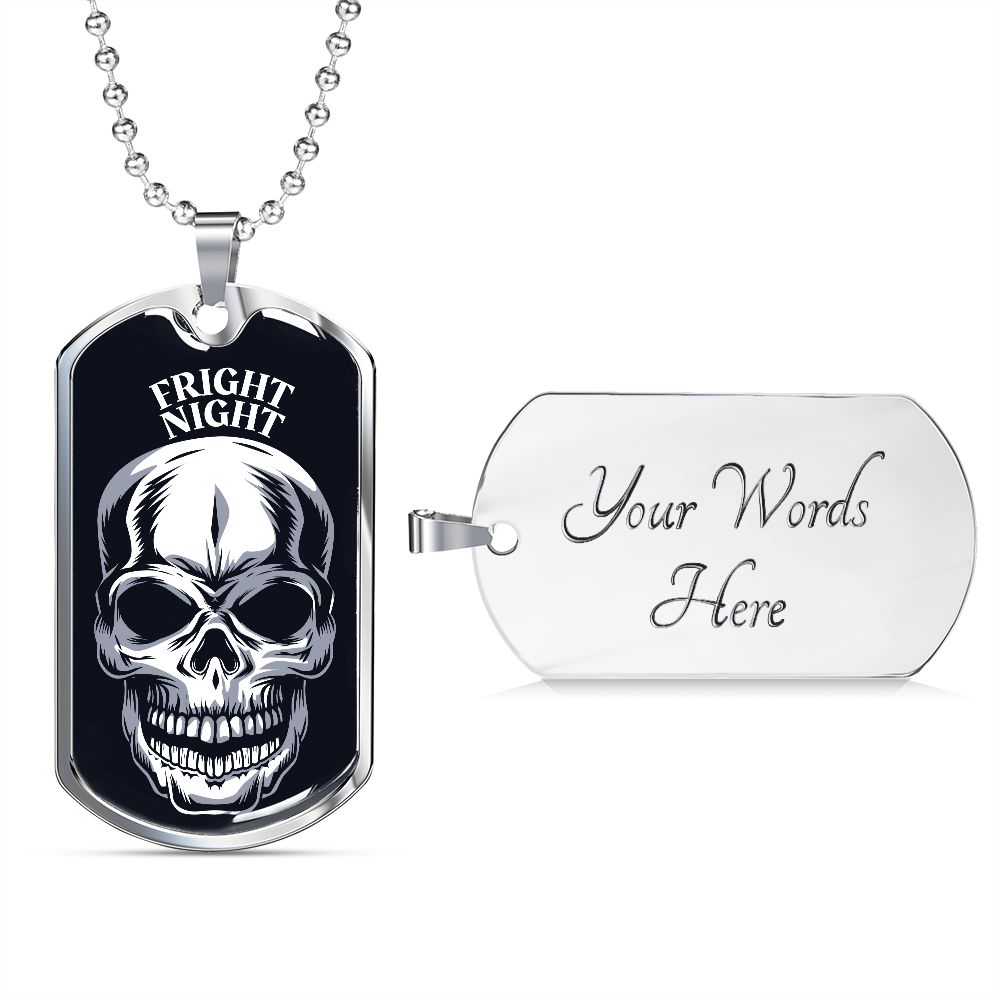 Fright Night Halloween Necklace Dog Tag