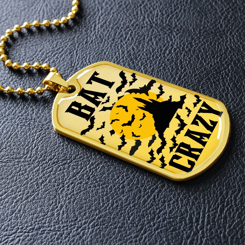 Bat Crazy Halloween Dog Tag