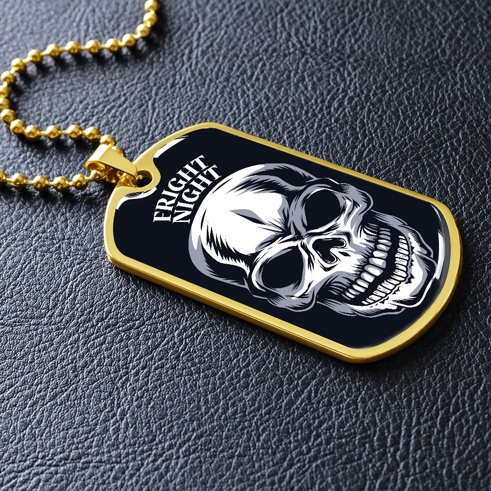 Fright Night Halloween Necklace Dog Tag