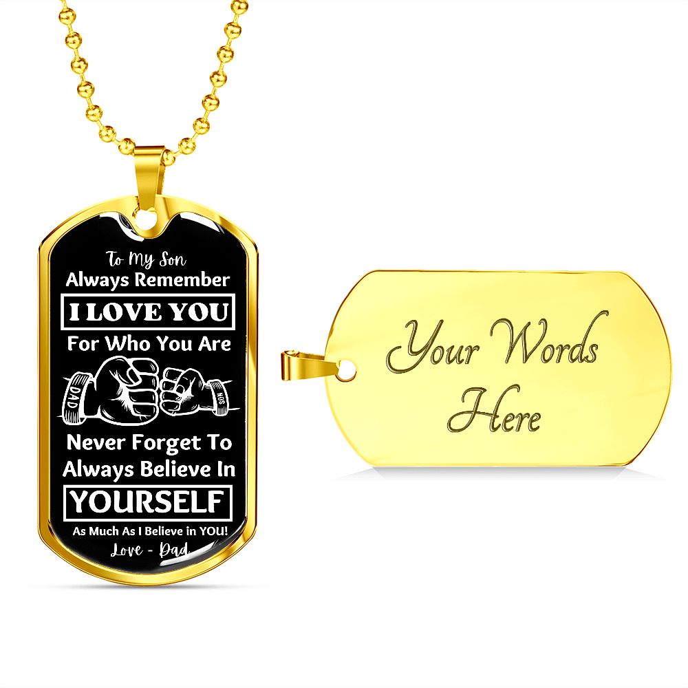 Dog Tag To Son, From Dad