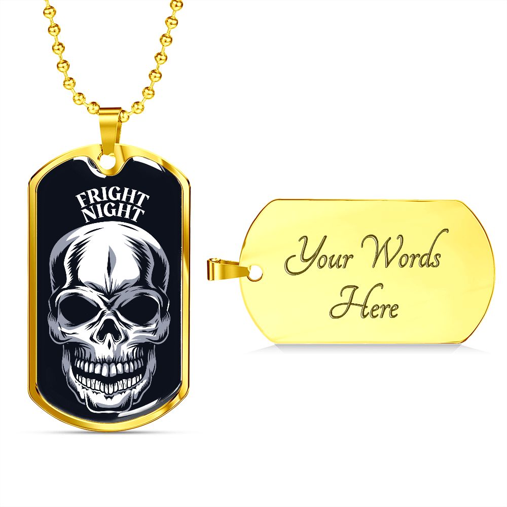 Fright Night Halloween Necklace Dog Tag