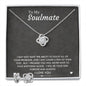 To My Soulmate Earring and Necklace Love Knot