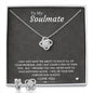 To My Soulmate Earring and Necklace Love Knot