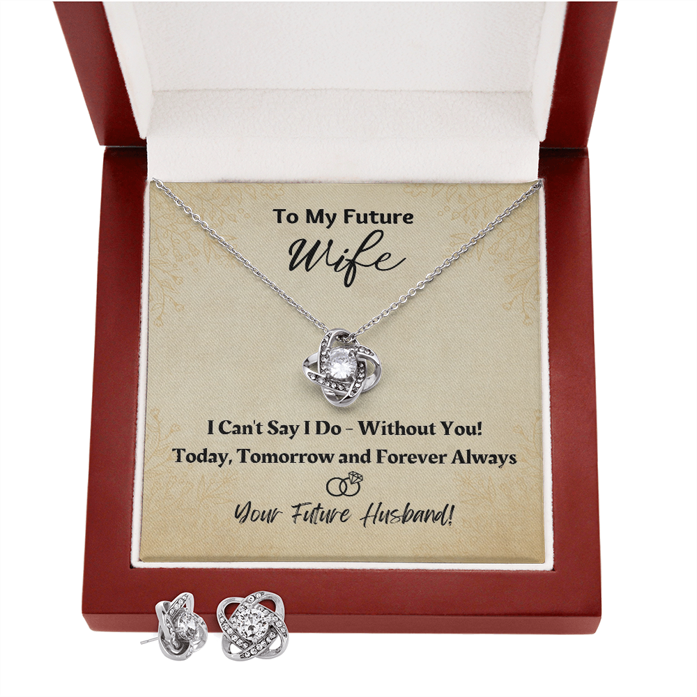 Engagement Gift for Future Wife, Necklace and Earring Set