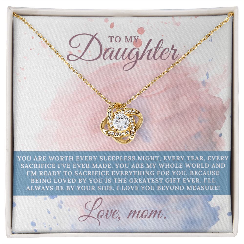 To My Daughter Necklace, From Mom
