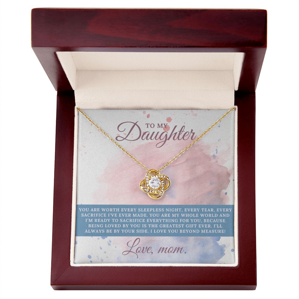 To My Daughter Necklace, From Mom