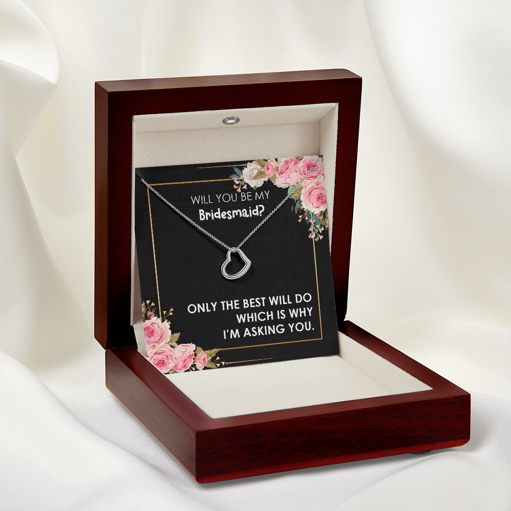Bridesmaid Proposal Heart Necklace