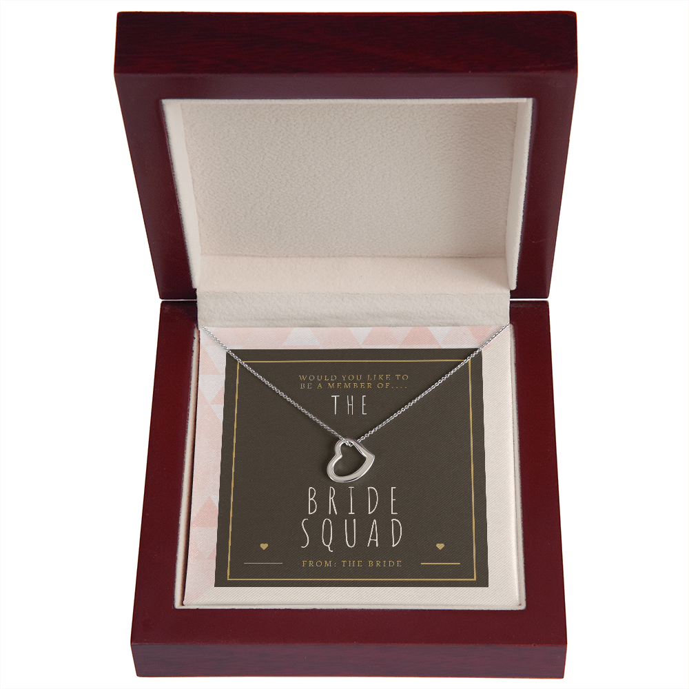 Bridesmaid Bride Squad Necklace