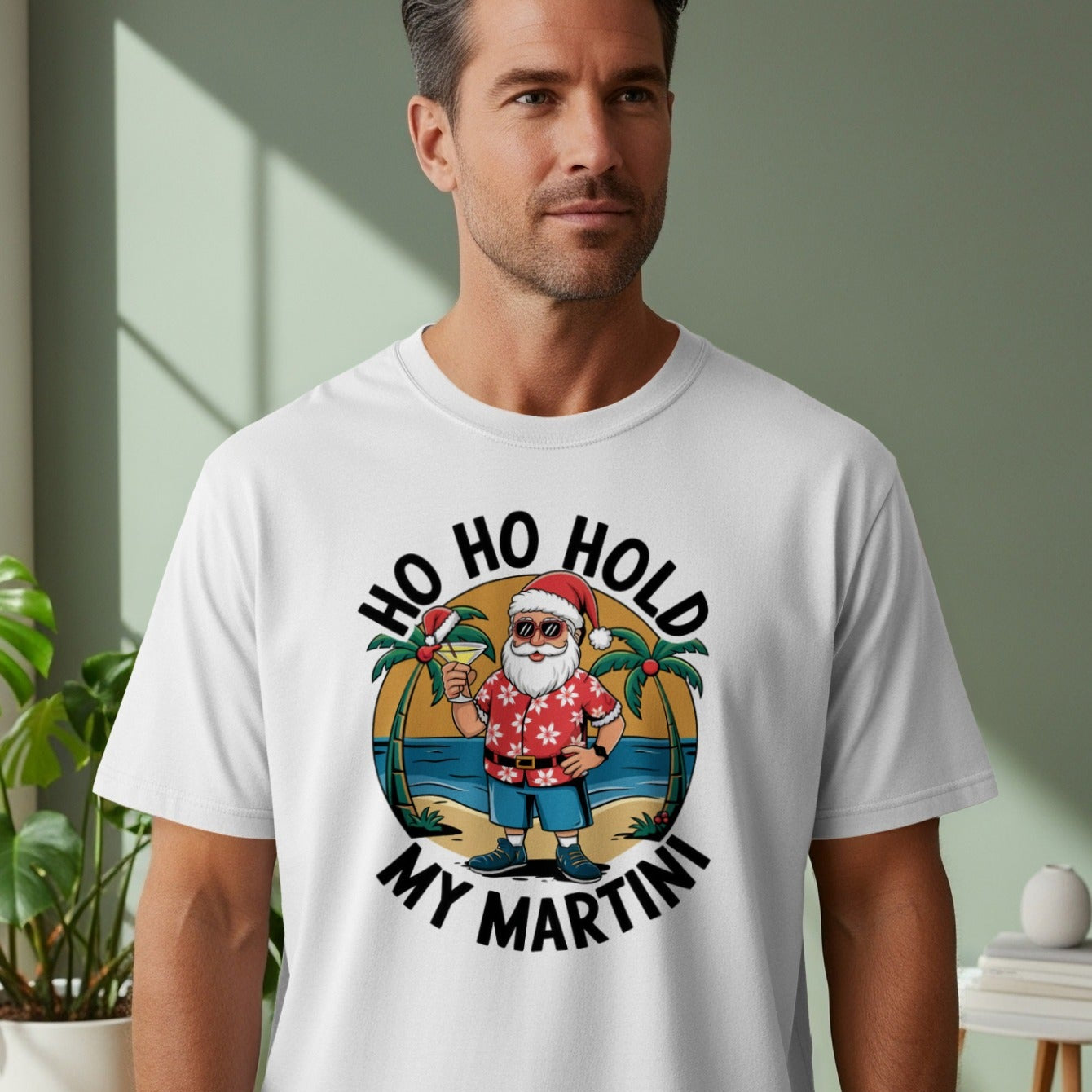 Ho Ho Hold My Martini Funny Christmas Shirt