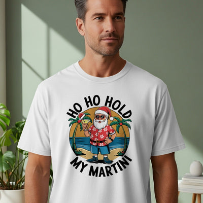 Ho Ho Hold My Martini Funny Christmas Shirt