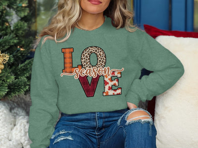 Love Season Graphic Long Sleeve Sweater