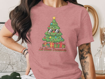 Lit Since December Christmas Tree T-shirt