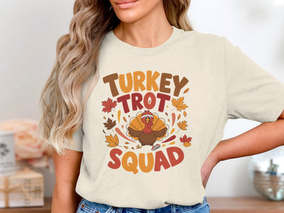 Turkey Trot Squad Graphic T-Shirt for Festive Holiday