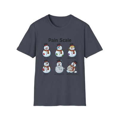Snowman Pain Scale T-Shirt - Medical Field Christmas Tee