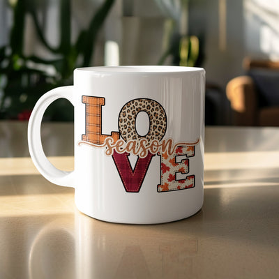 Cute Love Season Coffee Mug with Colorful Patterns