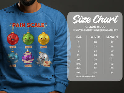 Pain Scale Heavy Blend Crewneck Sweatshirt