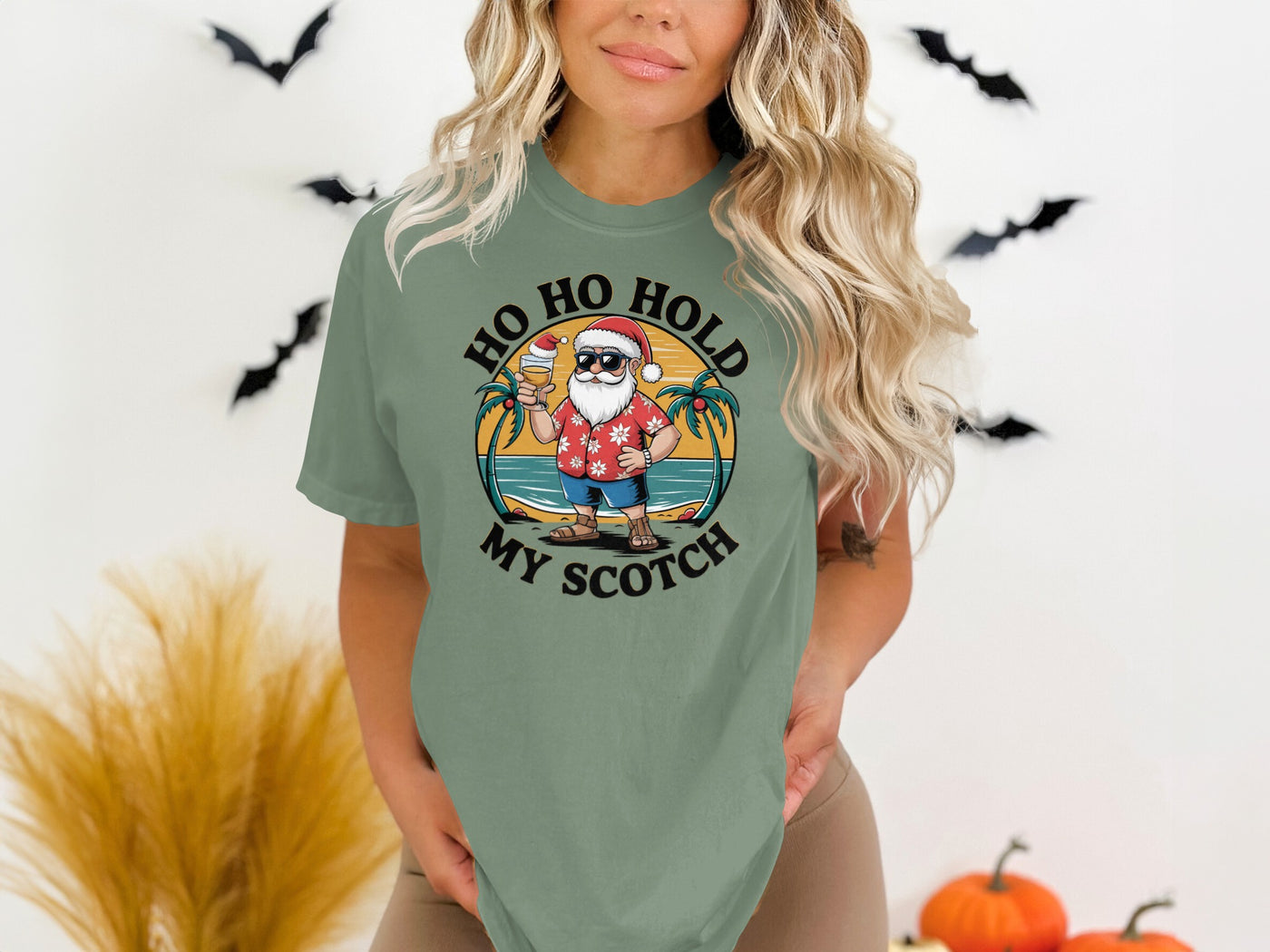 Ho Ho Hold My Scotch Santa Coastal Holiday Shirt