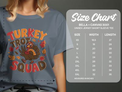 Funny Turkey Trot Thanksgiving Squad Tee Shirt