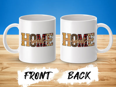 Home Sweet Home Plaid Design Coffee Mug