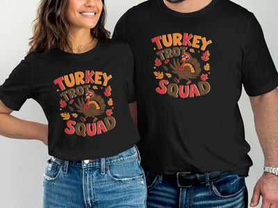 Turkey Trot Squad Thanksgiving Matching Shirts