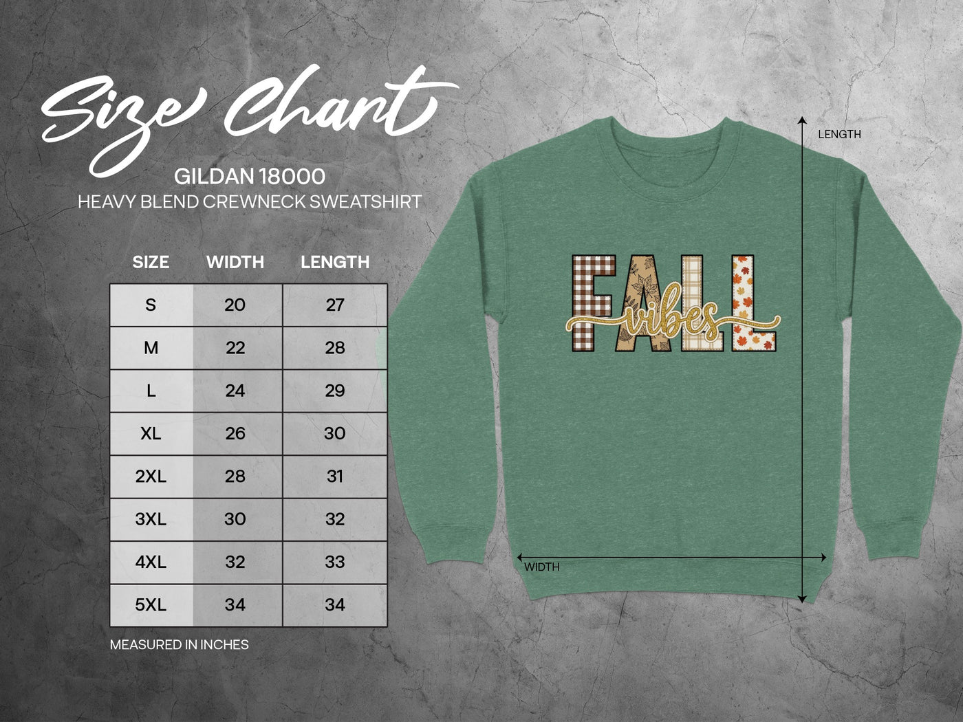 Fall Vibes Graphic Heavy Blend Crewneck Sweatshirt