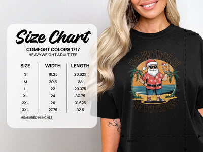 Ho Ho Hold My Bourbon Festive Santa Tee