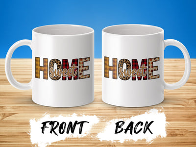 HOME Sweet HOME Mug with Bold Pattern Design