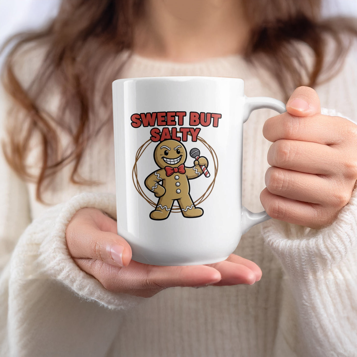 Sweet But Salty Gingerbread Design Mug