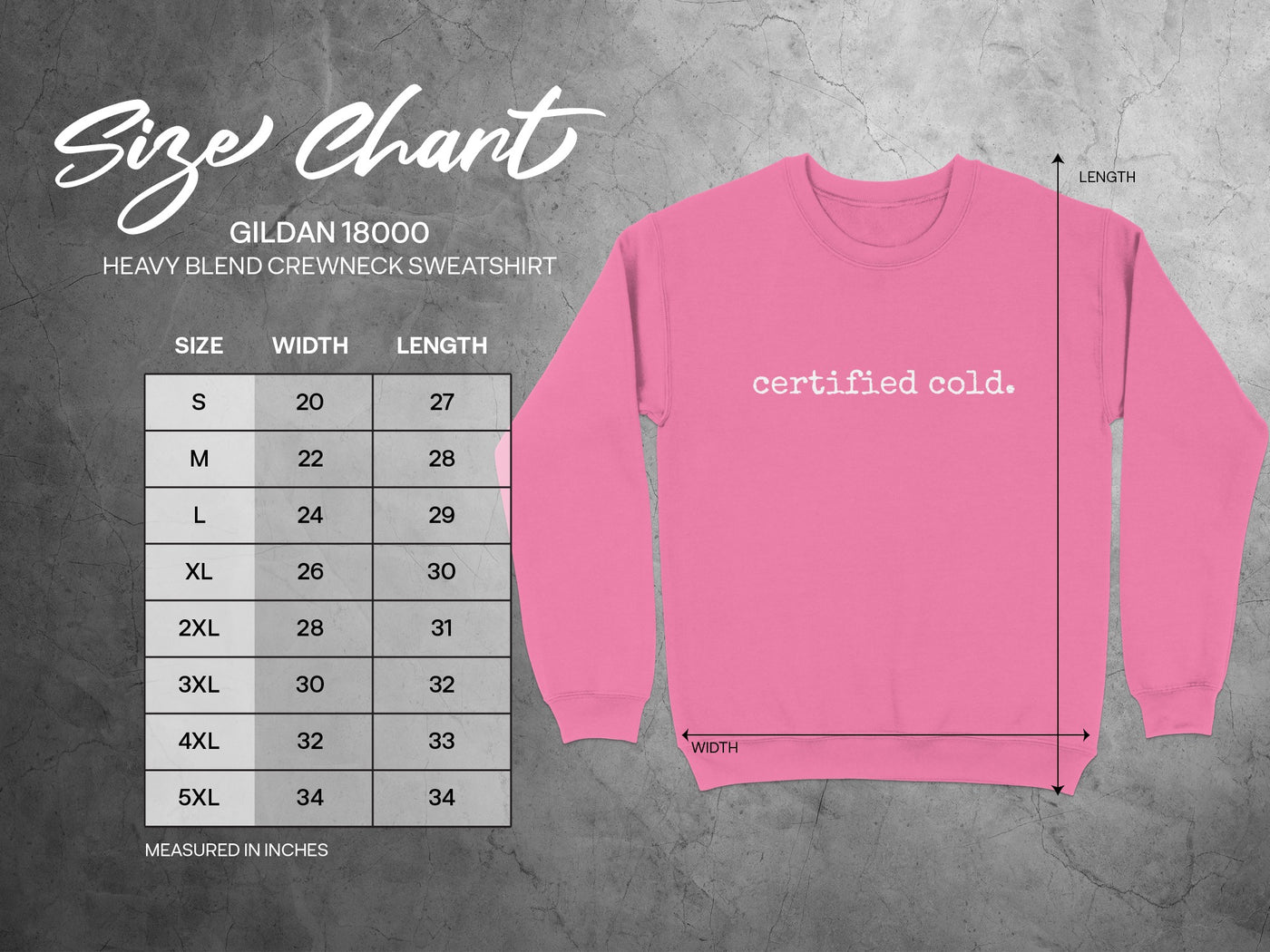 Certified Cold Print Heavy Blend Pink Sweatshirt