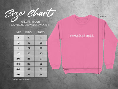 Certified Cold Print Heavy Blend Pink Sweatshirt