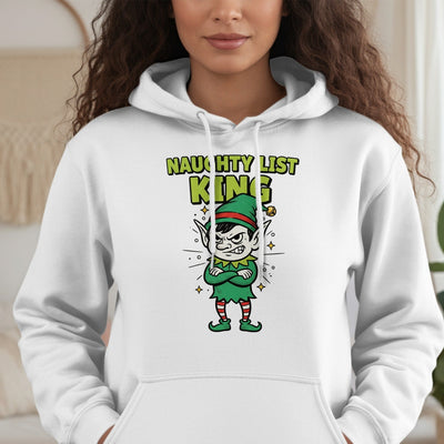 Naughty List King Elf Holiday Hoodie