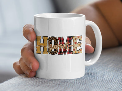 Home Sweet Home Patterned Ceramic Mug