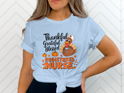 Thankful Grateful Blessed Registered Nurse T-shirt