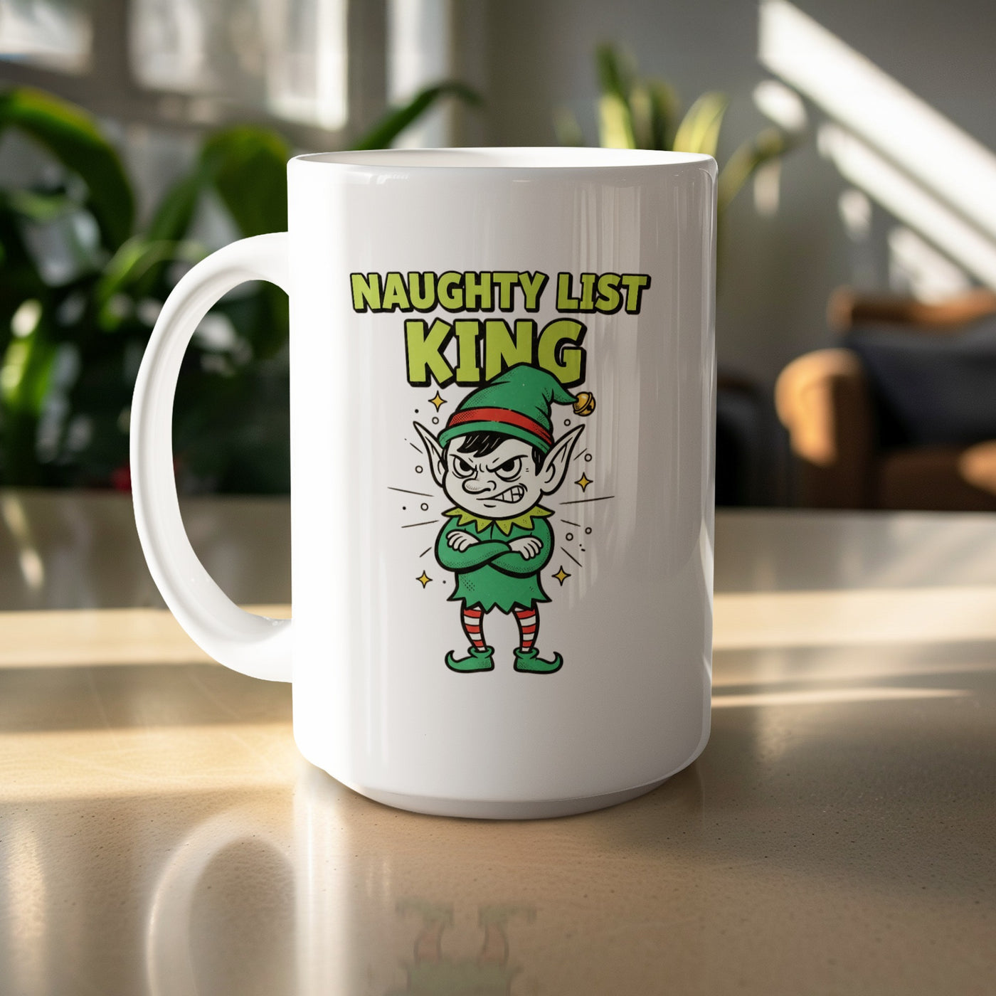 Naughty List King Fun Mug for Festive Cheer