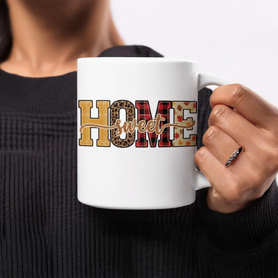 Home Sweet Mug with Autumn and Holiday Theme