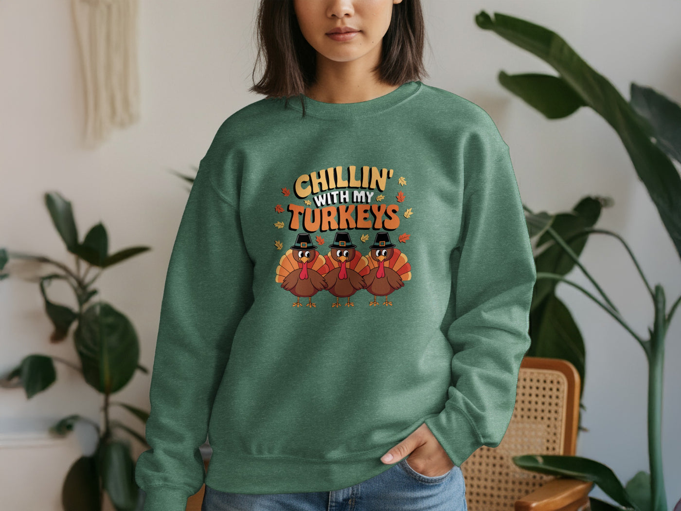 Chillin' With My Turkeys Graphic Sweatshirt product