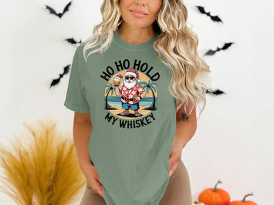 Ho Ho Hold My Whiskey Santa Parody Shirt