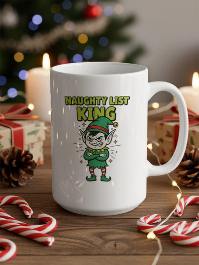 Naughty List King Christmas Mug Holiday Gift