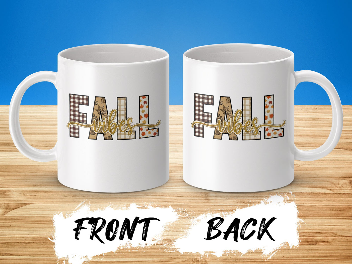 Fall Vibes Design with Unique Pattern Mug