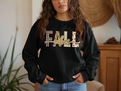Comfortable Sweatshirt with Fun Fall Vibes Design