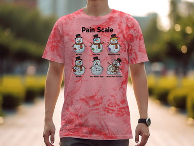 Pain Scale Snowman Visual Guide T-shirt